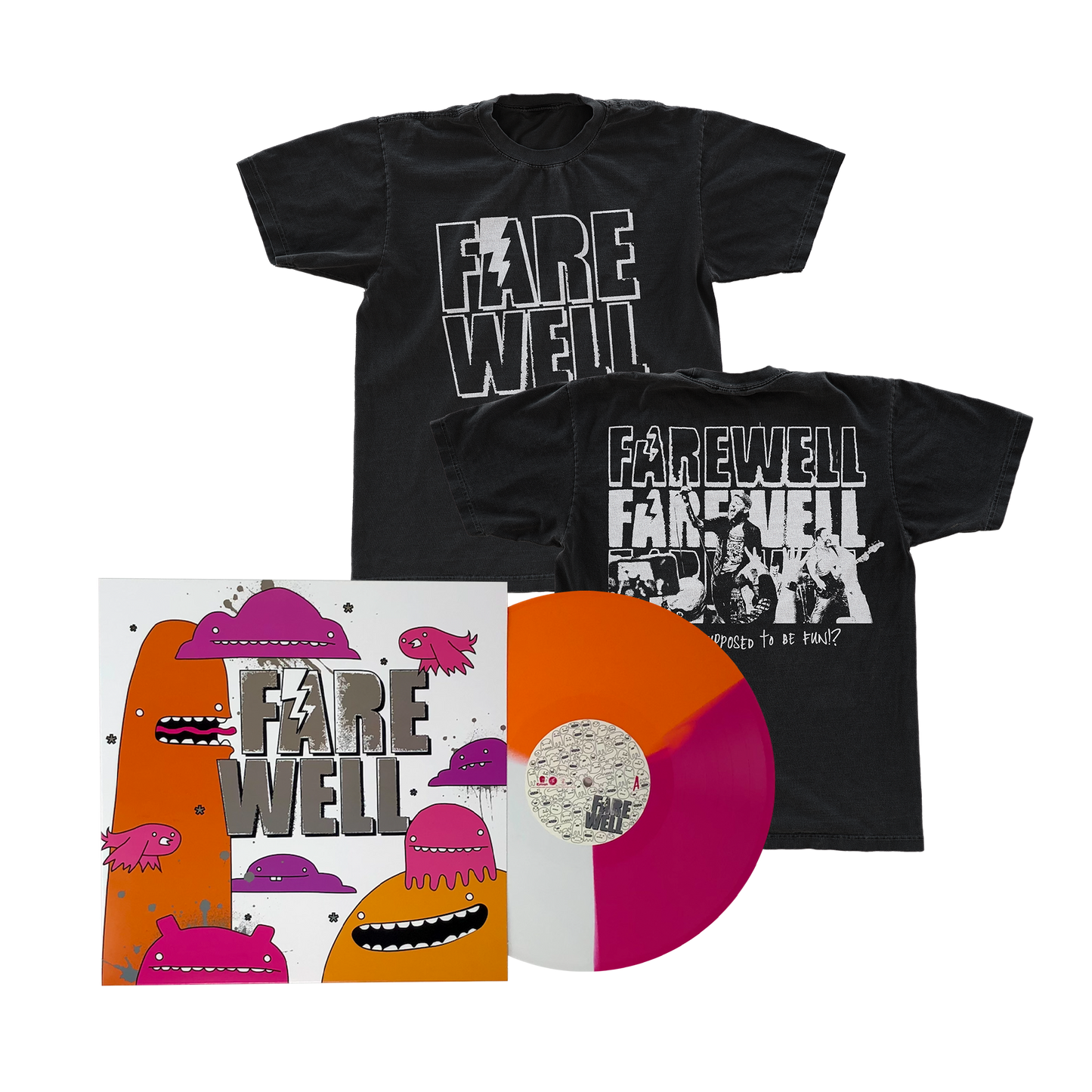 Farewell - "Isn't This Supposed To Be Fun" Vinyl & T-Shirt Bundle